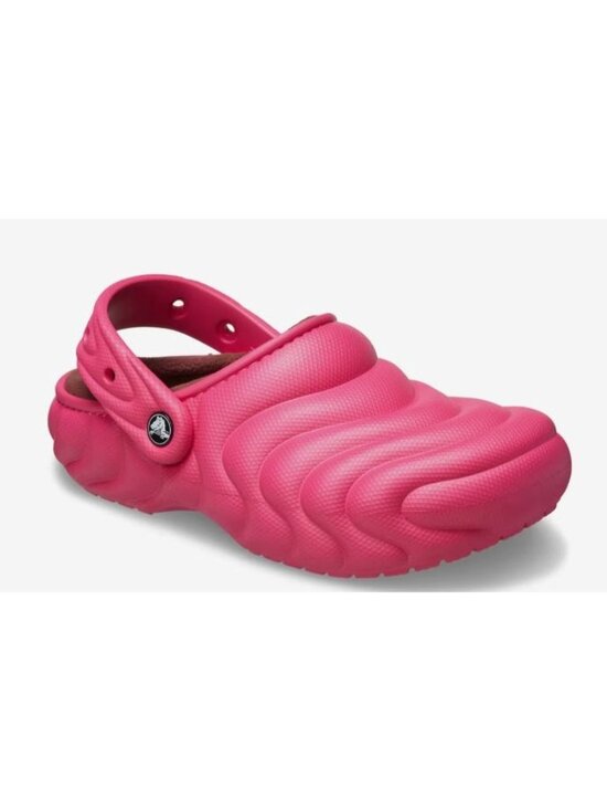 CROCS Shoes - NEW Crocs Classic Lined Overpuff Clog Scarlet Pink Size Womens 6 $65 [jb]